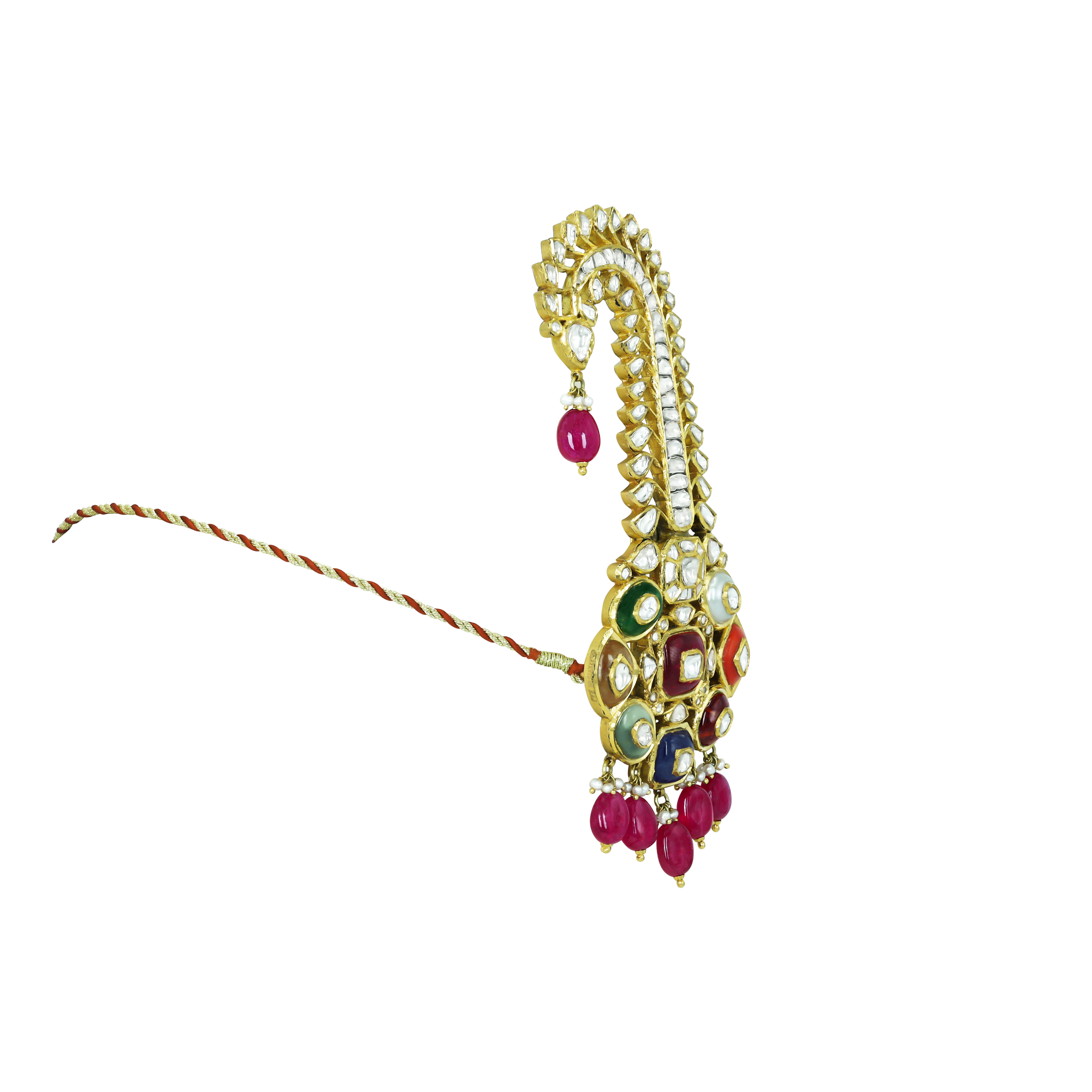 Navratan Kalangi with Vibrant Gems in Traditional Design